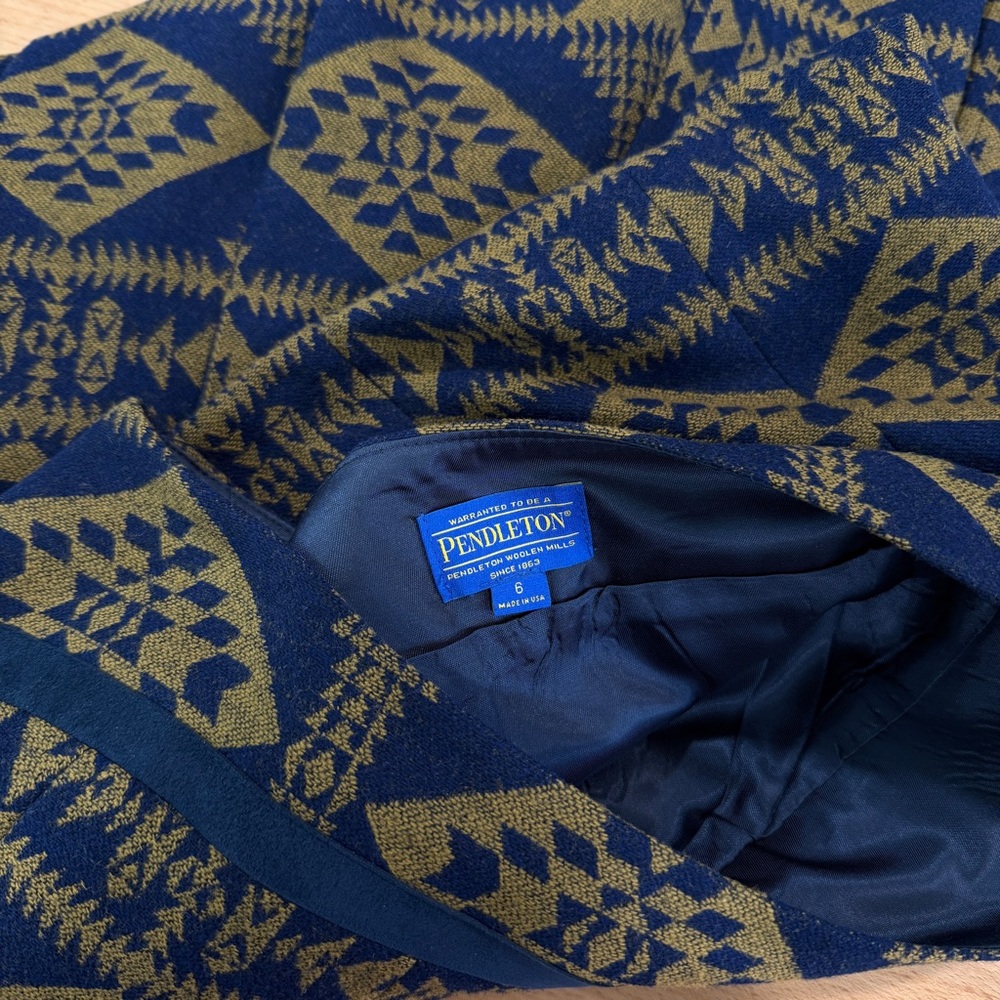 Pendleton 100% Virgin Wool Flared A-Line Skirt Si… - image 4